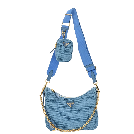 Prada Re-Edition 2005 Raffia hellblau /neuwertig Prada