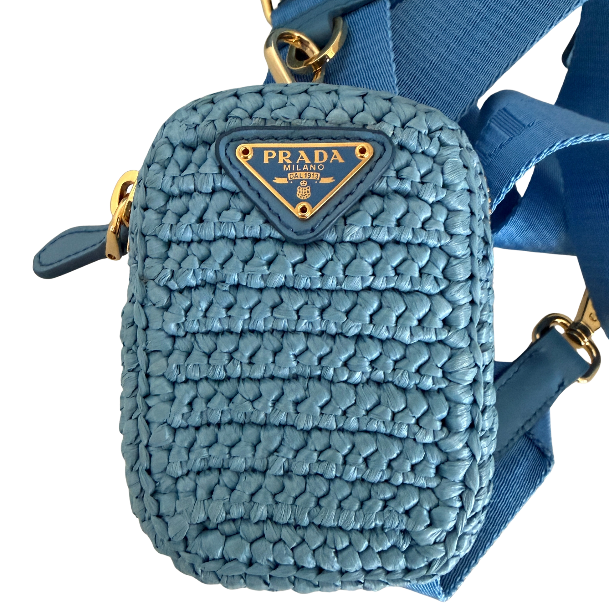 Prada Re-Edition 2005 Raffia hellblau /neuwertig Prada