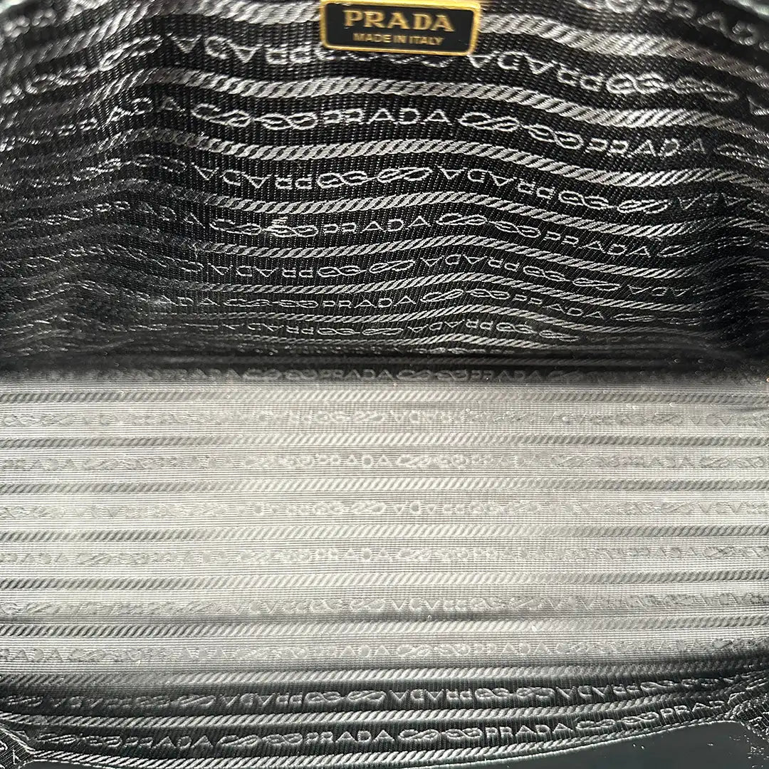 Prada Large Tote Bag Saffiano Leder schwarz / sehr gut Prada