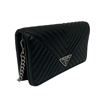 Prada Wallet on Chain Mini Bandoliera Nero Purse / sehr gut - Echtheitscheck