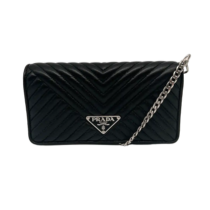 Prada Wallet on Chain Mini Bandoliera Nero Purse / sehr gut - Echtheitscheck