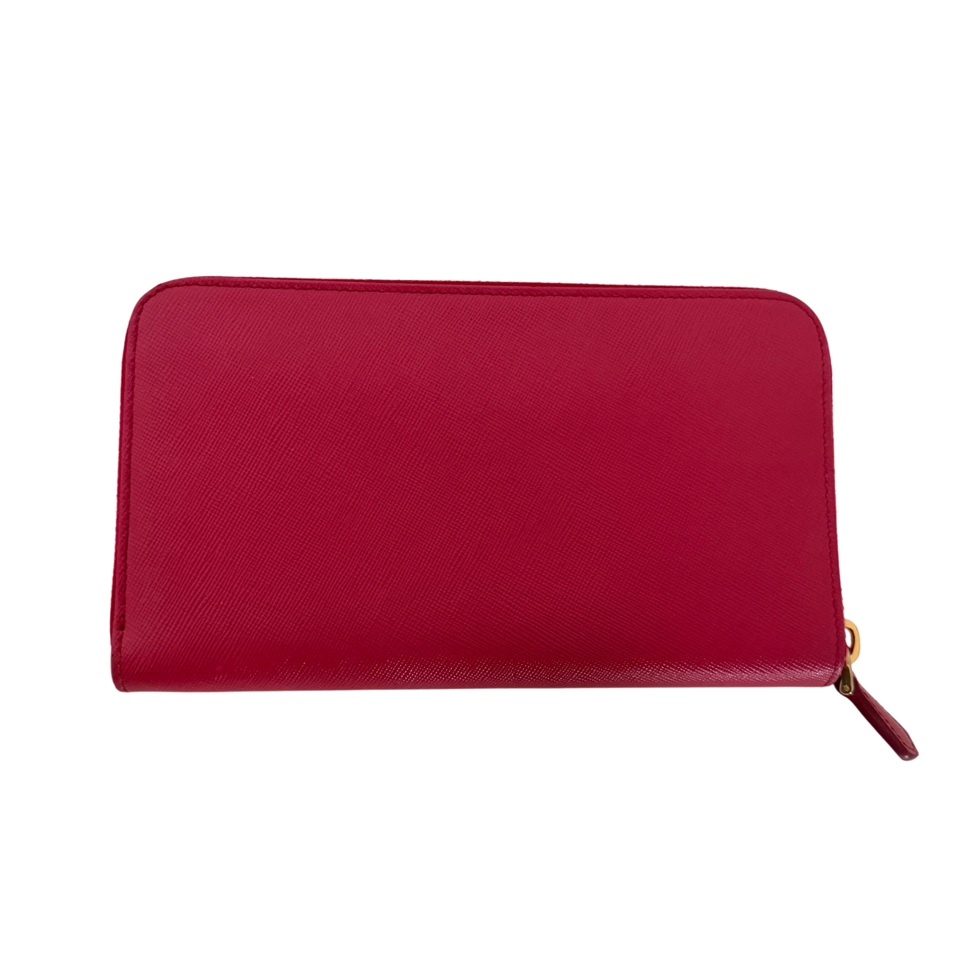Prada Zippy Geldbörse aus Saffiano Leder Pink / sehr gut Prada