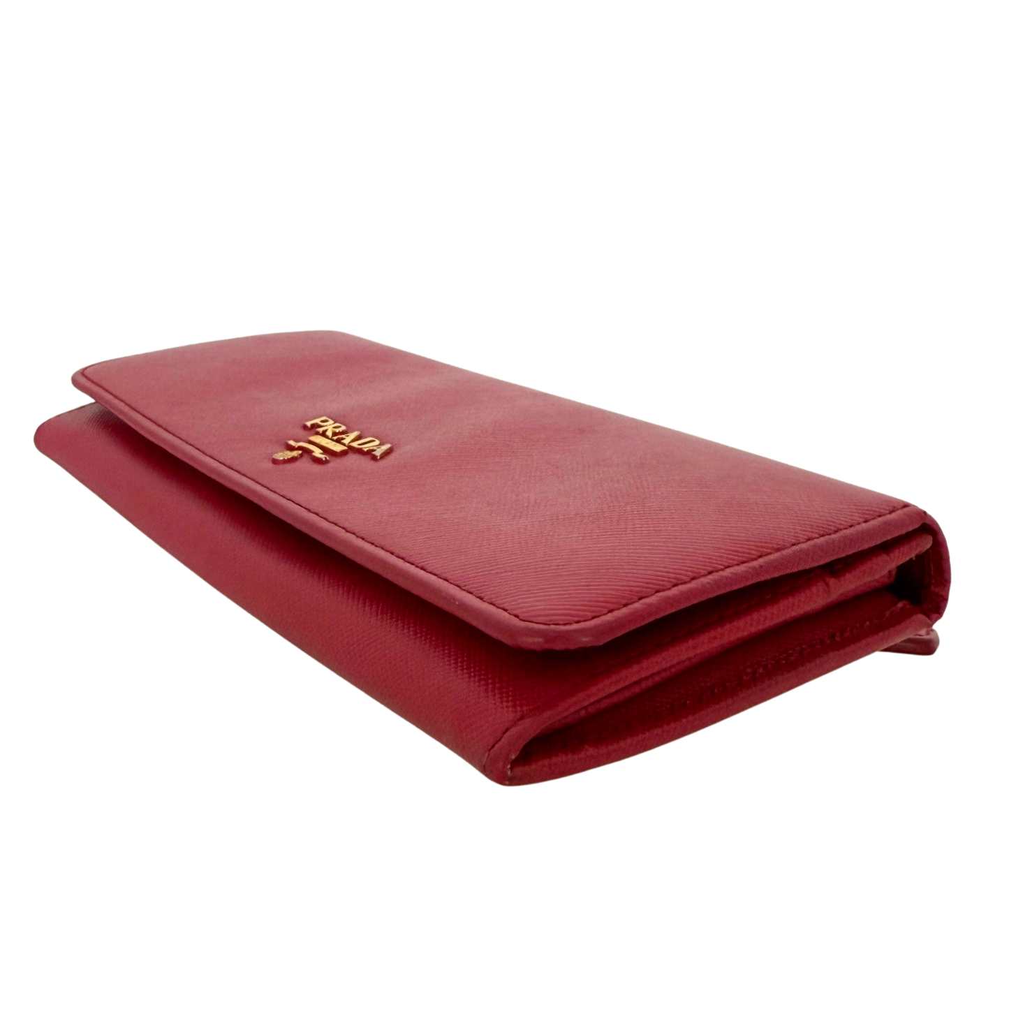 Prada lange Geldbörse aus Saffiano Leder Pink / gut Prada