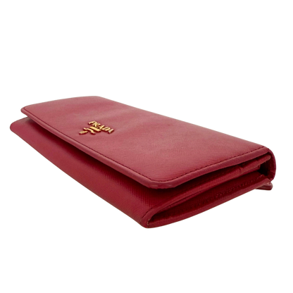 Prada lange Geldbörse aus Saffiano Leder Pink / gut Prada