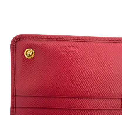 Prada lange Geldbörse aus Saffiano Leder Pink / gut Prada
