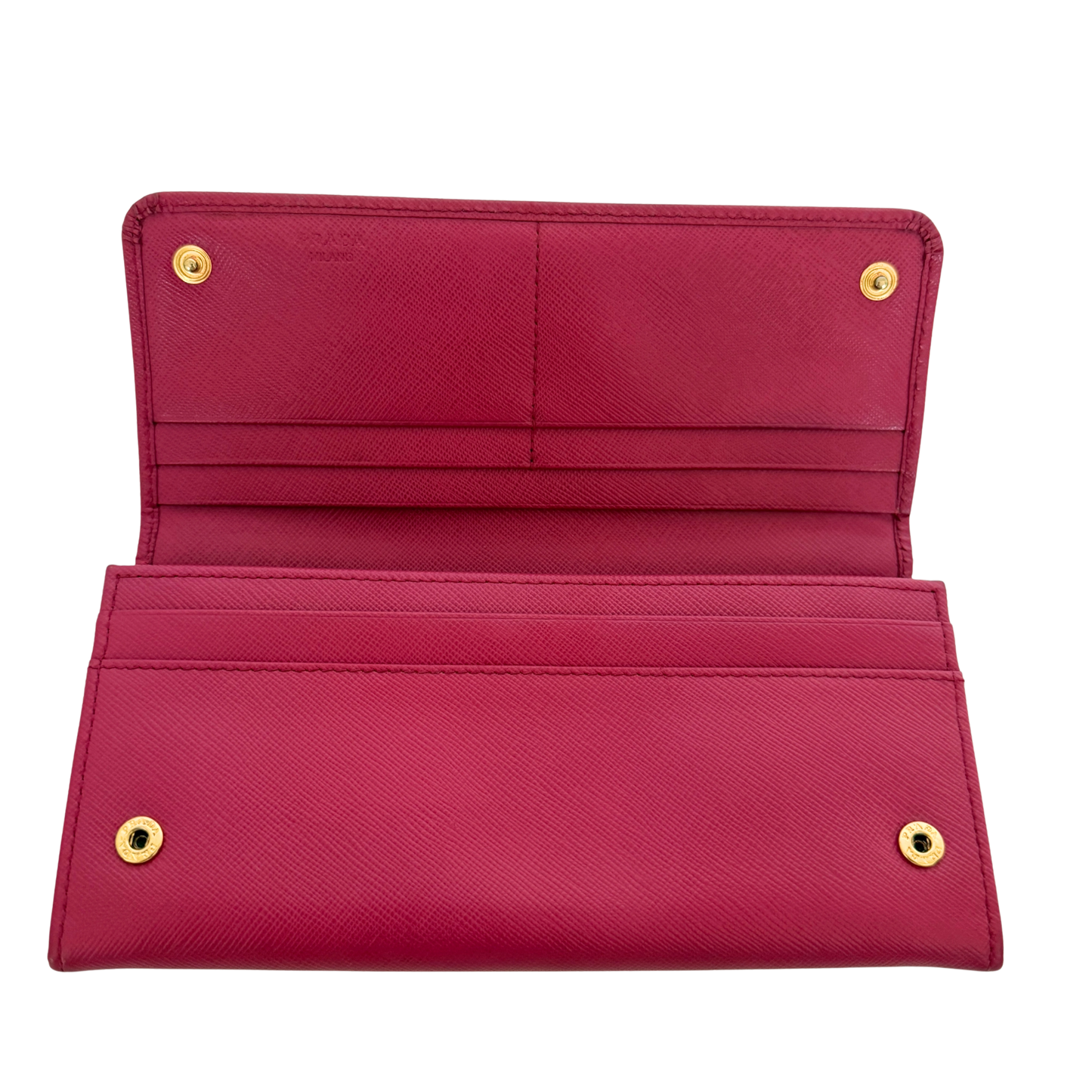 Prada lange Geldbörse aus Saffiano Leder Pink / gut Prada