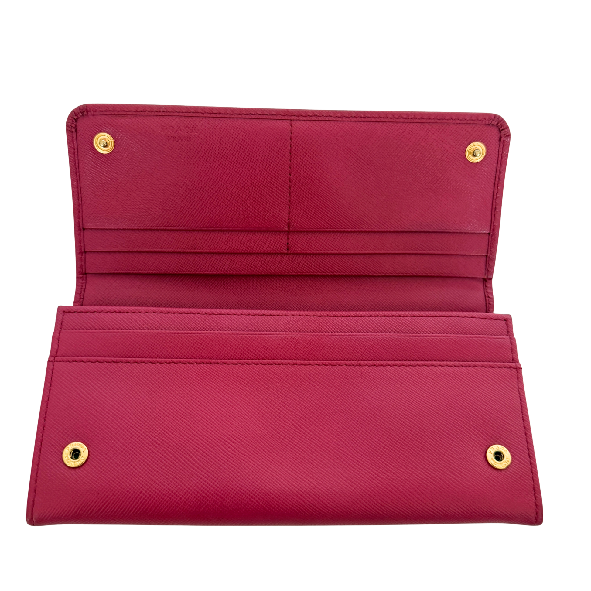 Prada lange Geldbörse aus Saffiano Leder Pink / gut Prada