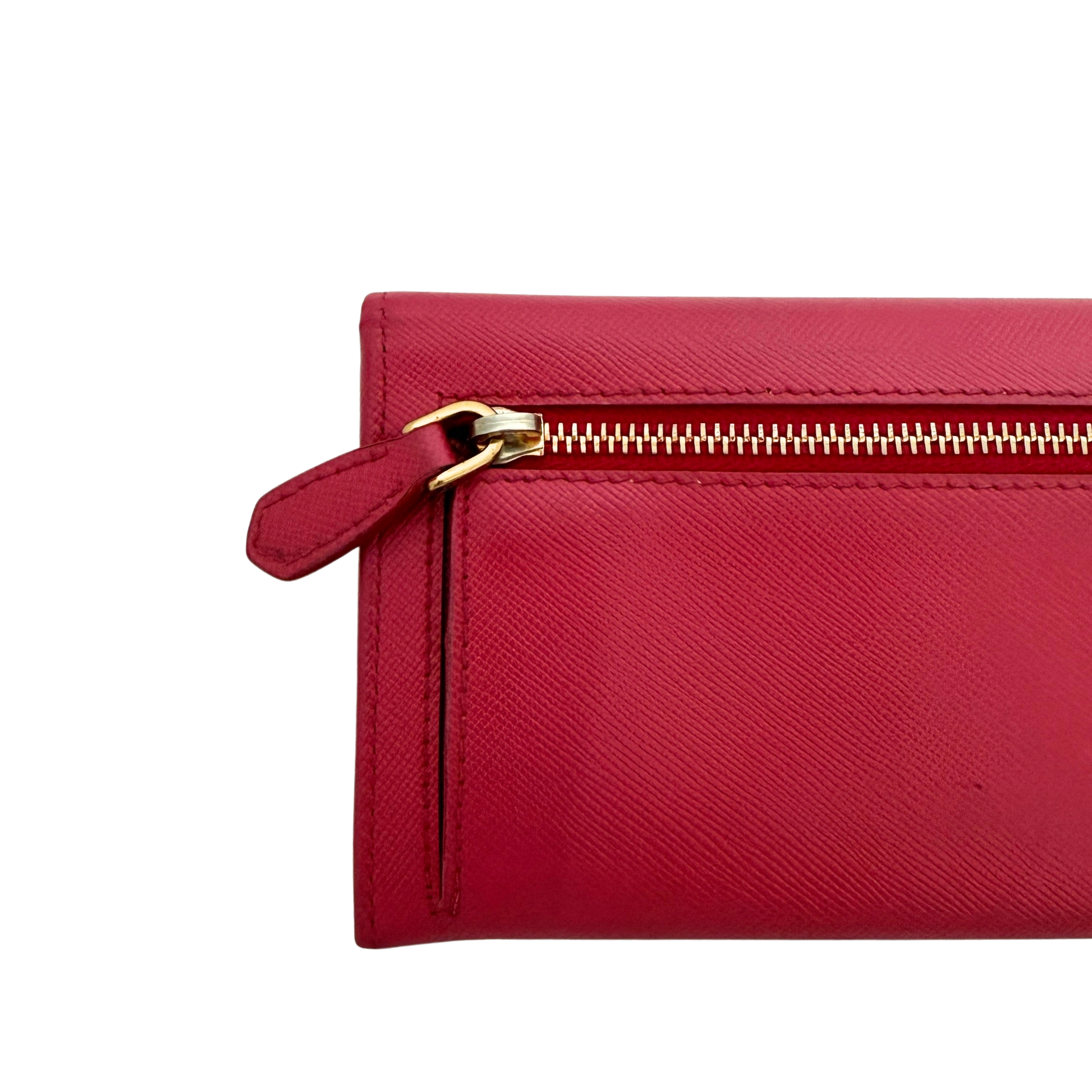 Prada lange Geldbörse aus Saffiano Leder Pink / gut Prada