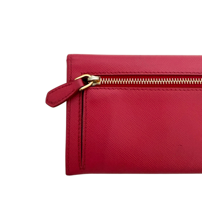 Prada lange Geldbörse aus Saffiano Leder Pink / gut Prada