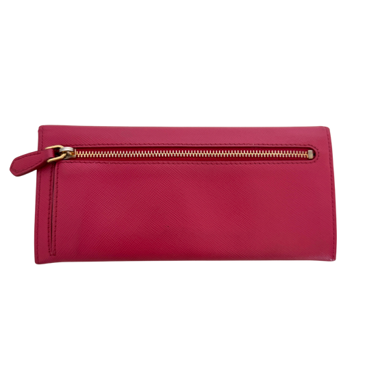 Prada lange Geldbörse aus Saffiano Leder Pink / gut Prada