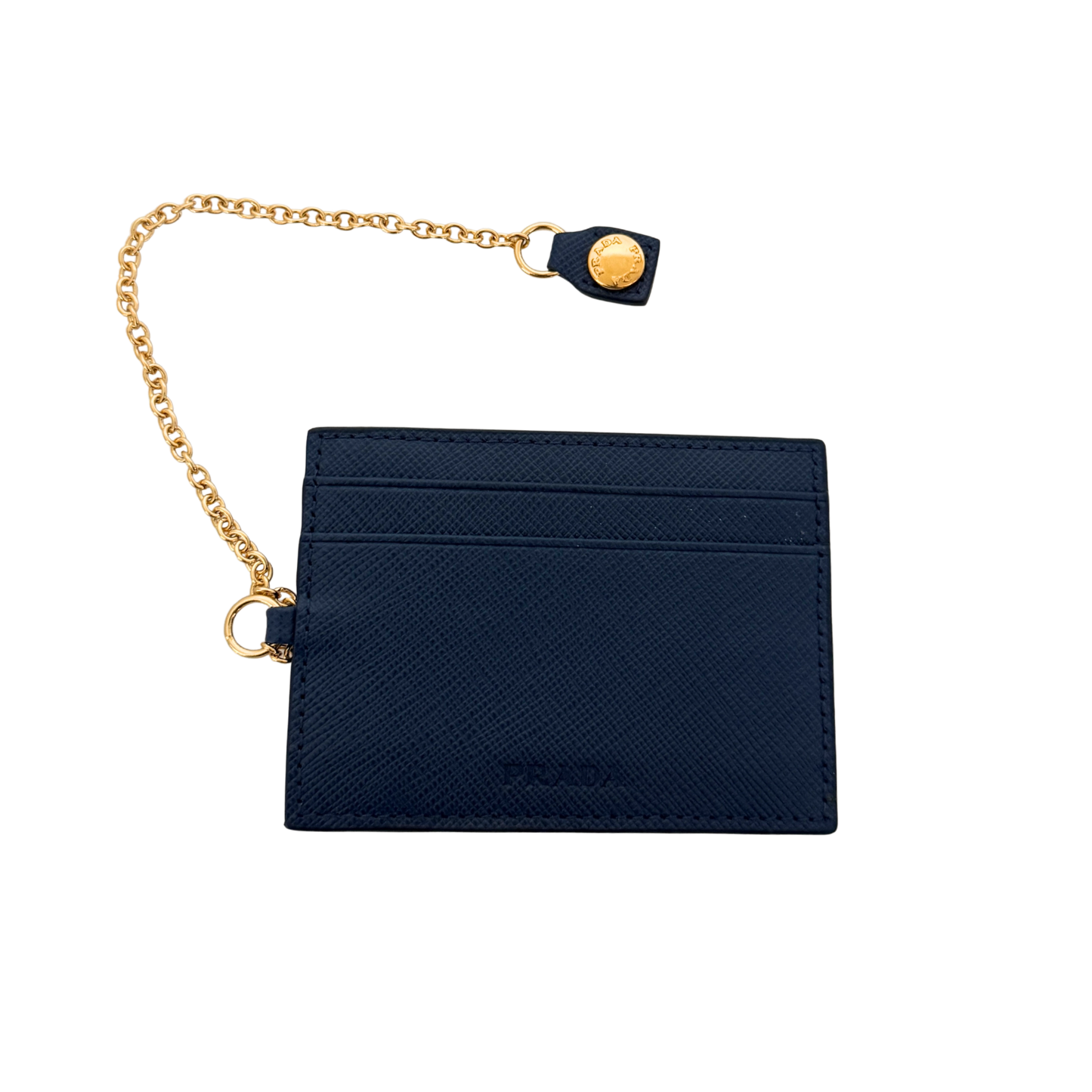 Prada lange Geldbörse aus Saffiano Leder Bluette / neuwertig Prada