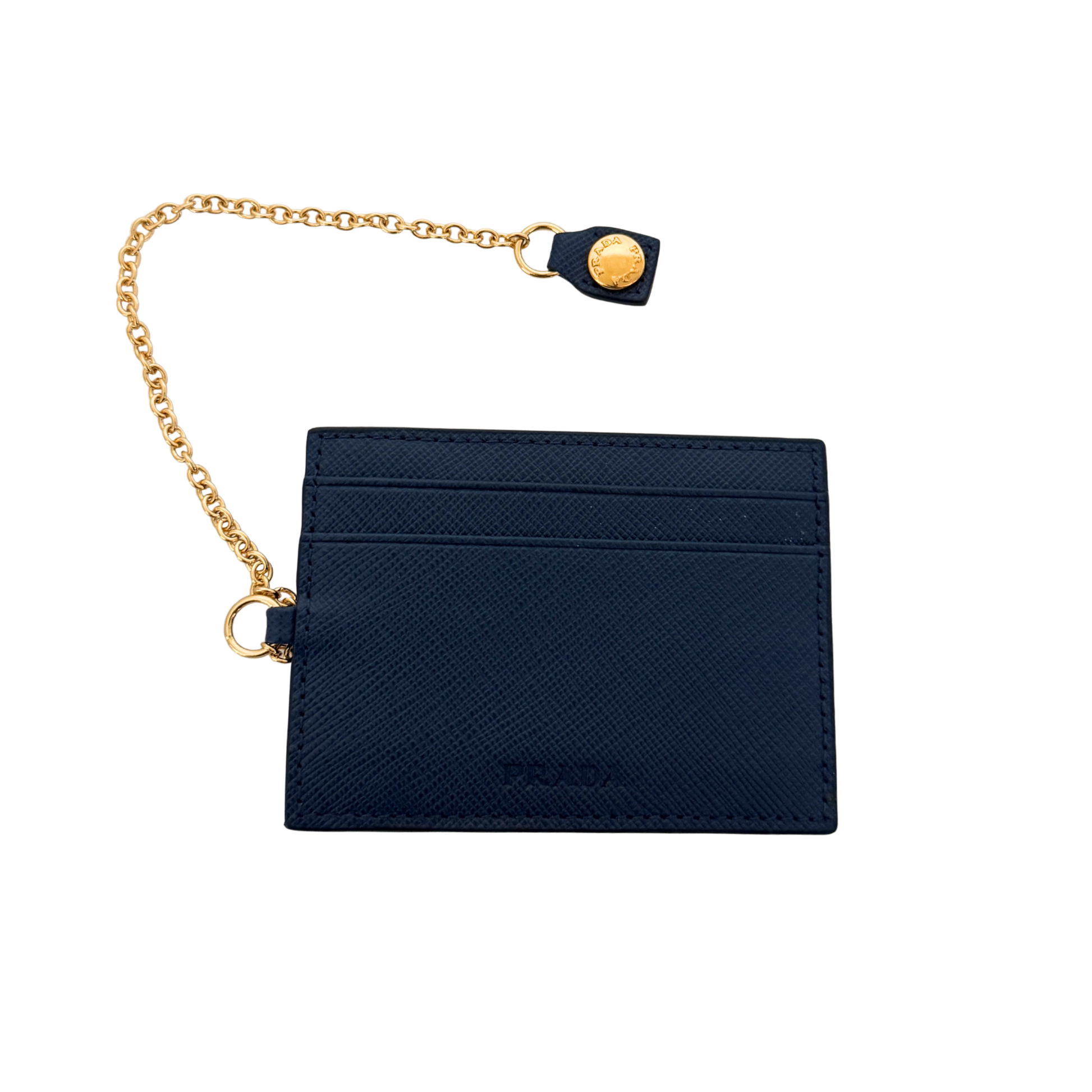 Prada lange Geldbörse aus Saffiano Leder Bluette / neuwertig Prada