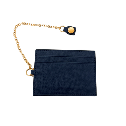 Prada lange Geldbörse aus Saffiano Leder Bluette / neuwertig Prada