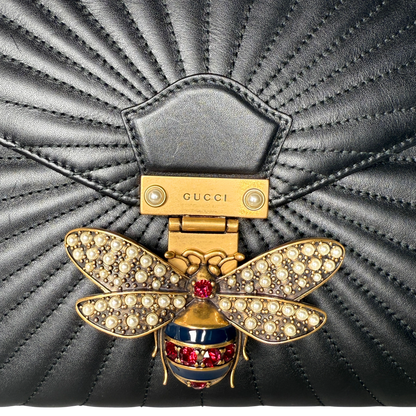 Gucci Queen Margaret Top Handle Tasche Schwarz / sehr gut Gucci