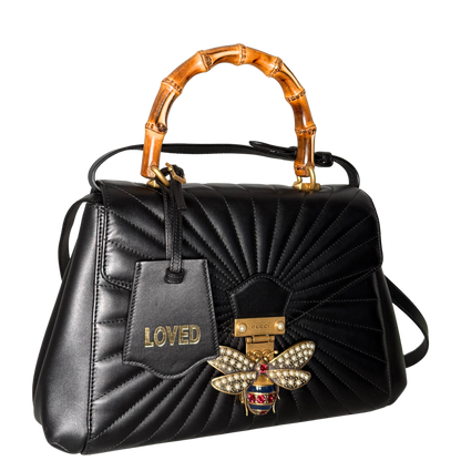 Gucci Queen Margaret Top Handle Tasche Schwarz / sehr gut Gucci