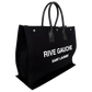 Saint Laurent Large Tote Tasche Rive Gauche Schwarz / sehr gut Saint Laurent