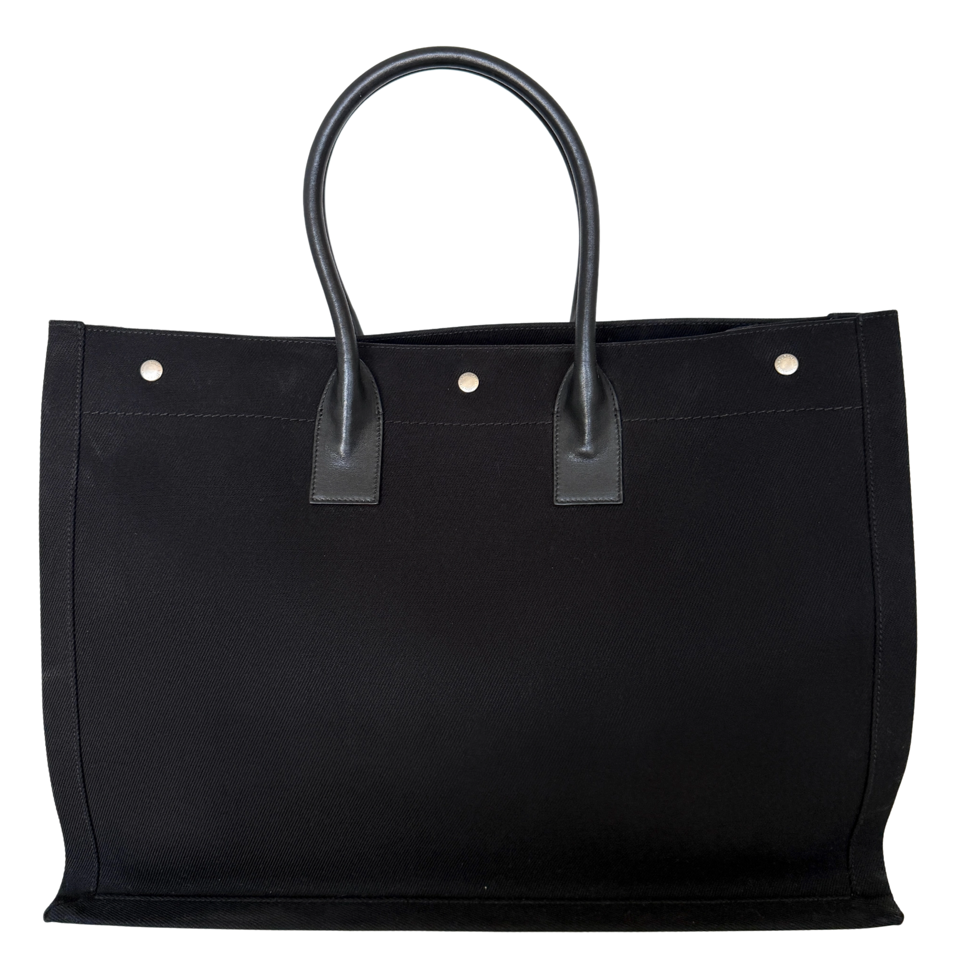 Saint Laurent Large Tote Tasche Rive Gauche Schwarz / sehr gut Saint Laurent