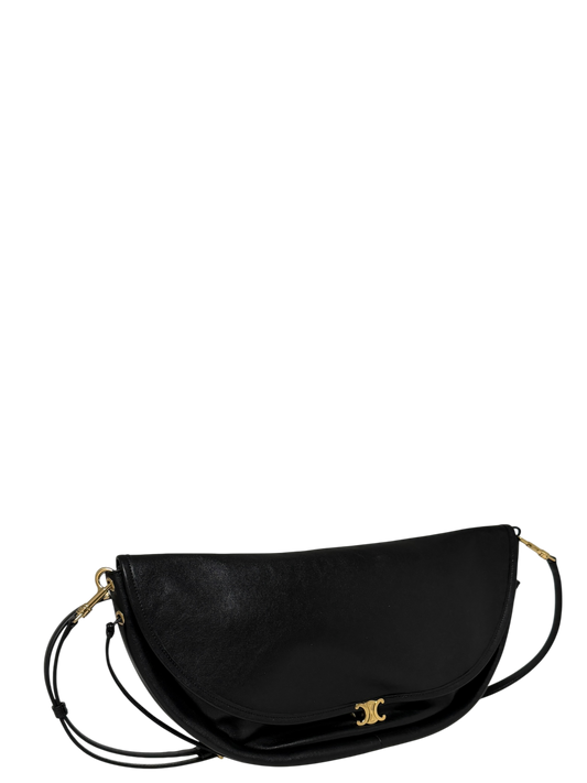 CELINE Halfmoon weiche Triomphe groß Leder schwarz Fullset / sehr gut CELINE