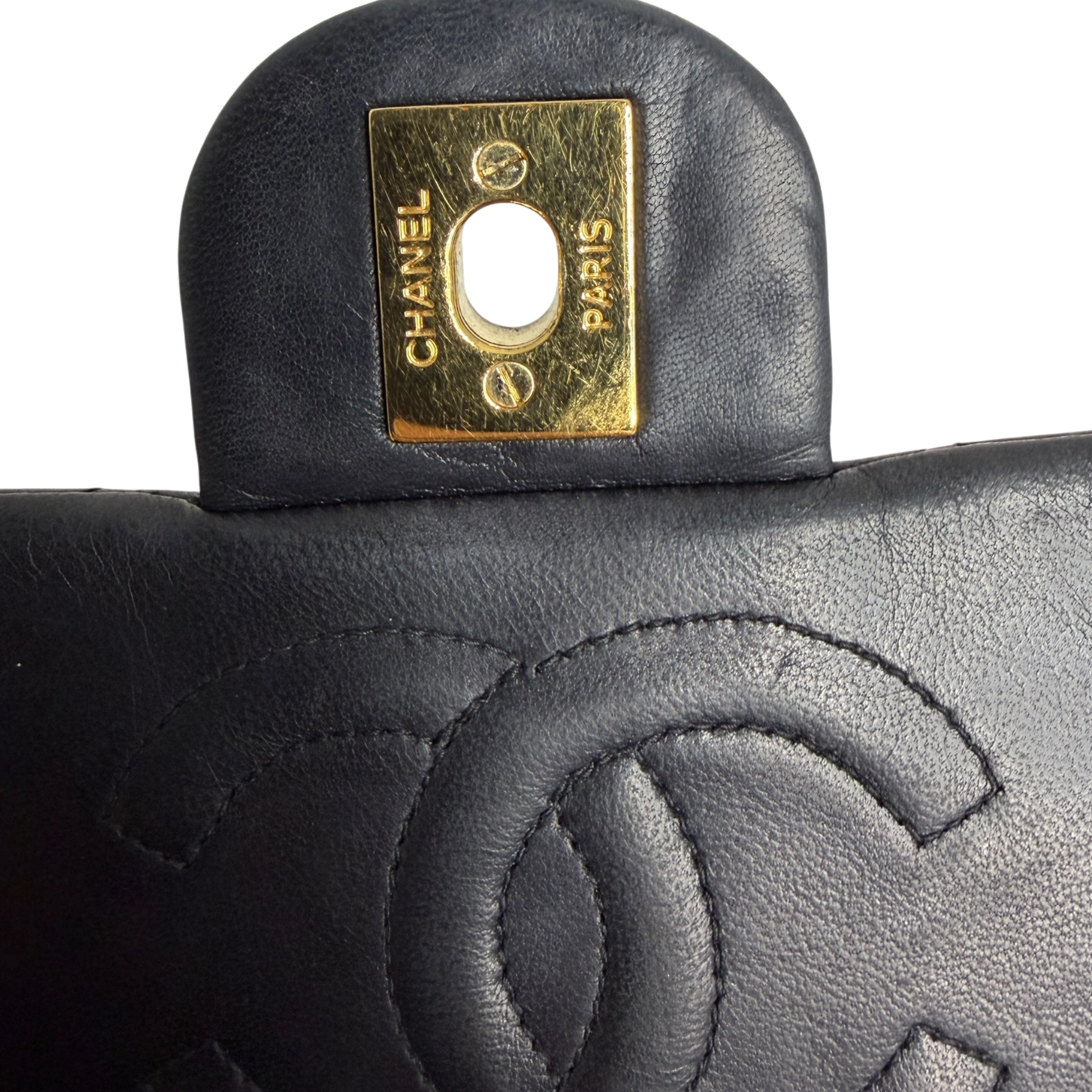 Chanel Timeless Mini Classic Flap schwarz GHW Vintage / gut Chanel