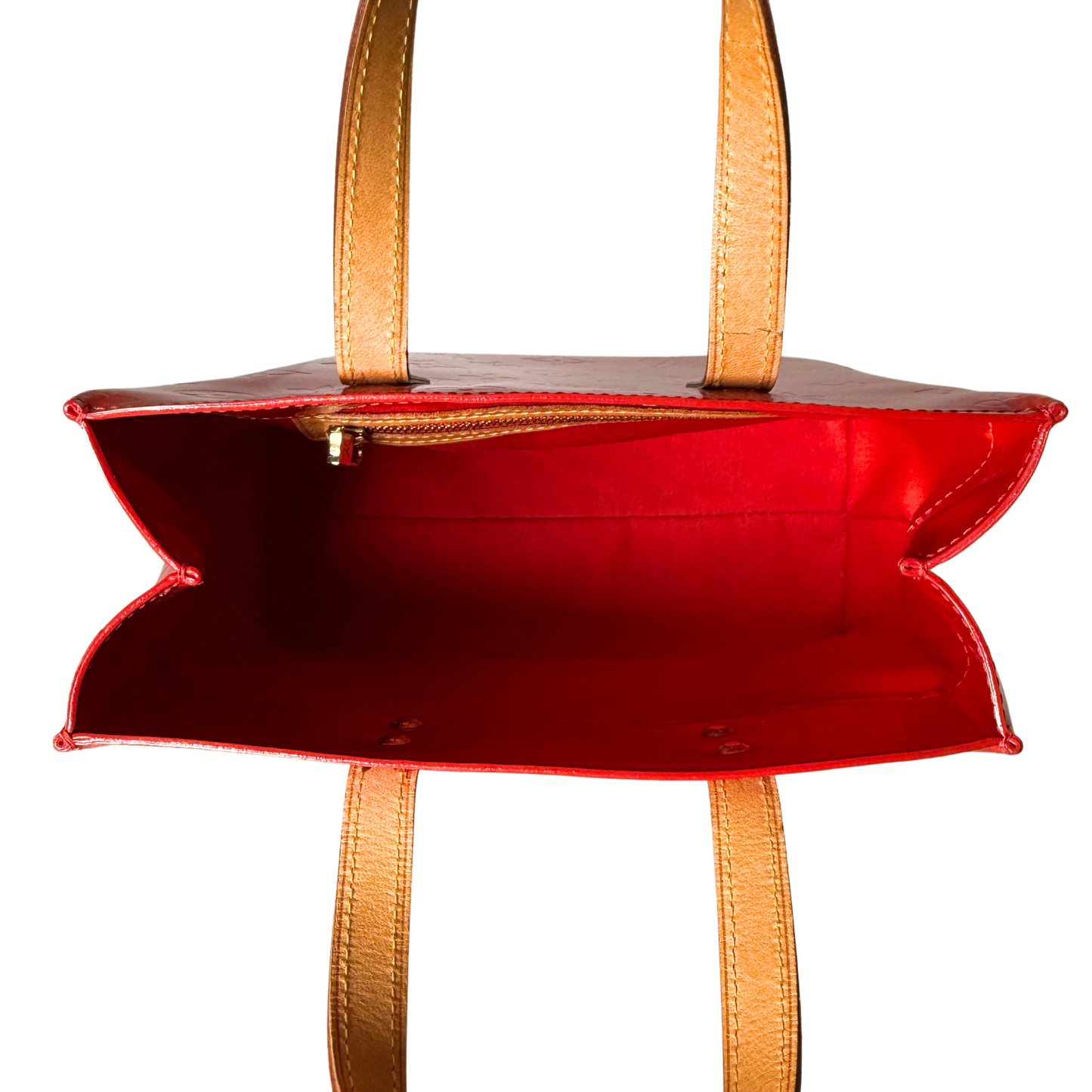 Louis Vuitton Reade PM Handtasche Monogram Vernis Rot / sehr gut Louis Vuitton