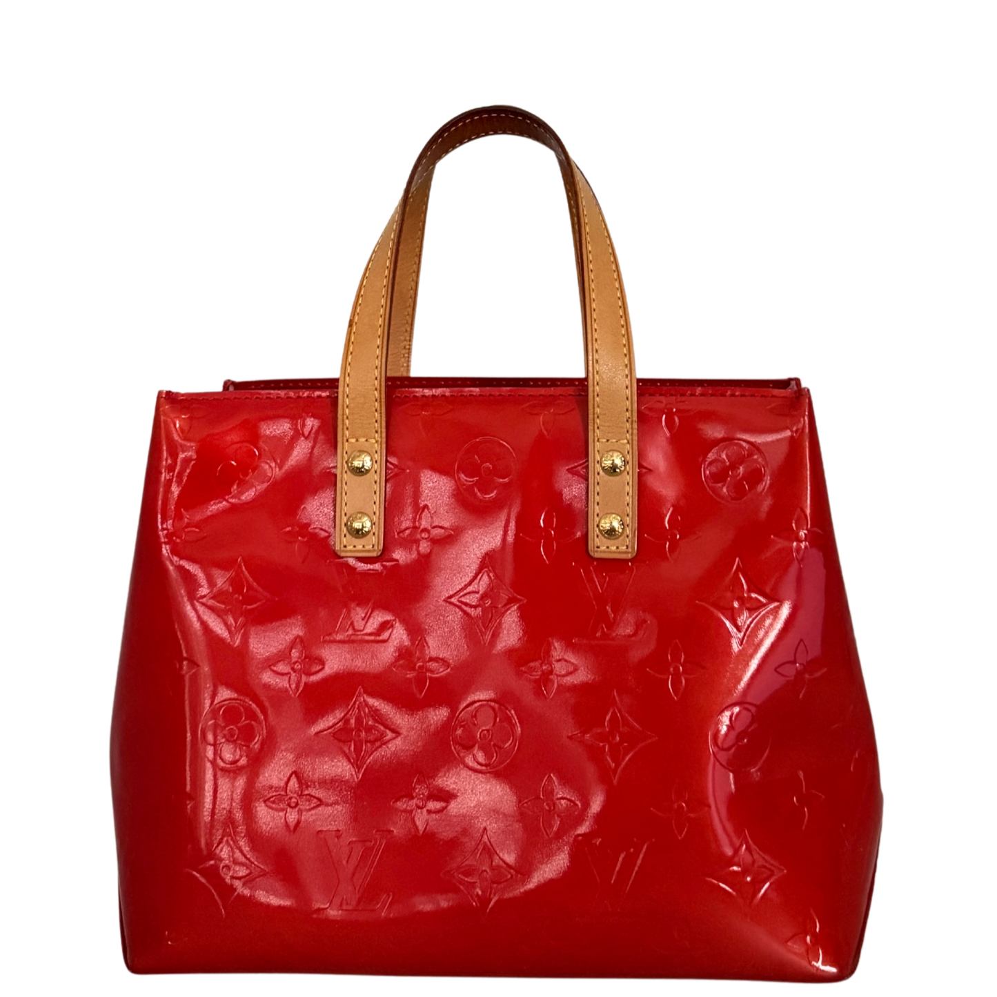 Louis Vuitton Reade PM Handtasche Monogram Vernis Rot / sehr gut Louis Vuitton