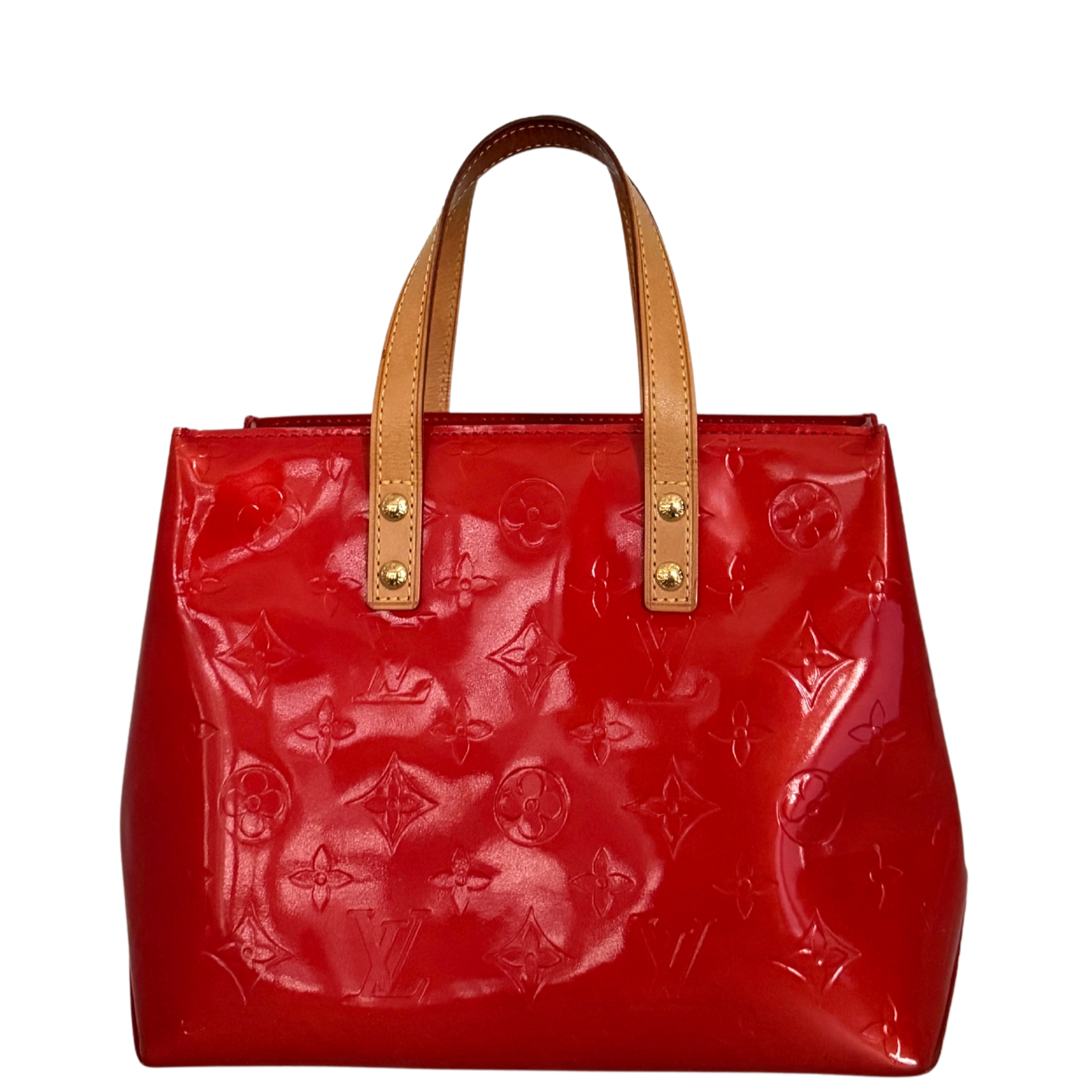 Louis Vuitton Reade PM Handtasche Monogram Vernis Rot / sehr gut Louis Vuitton