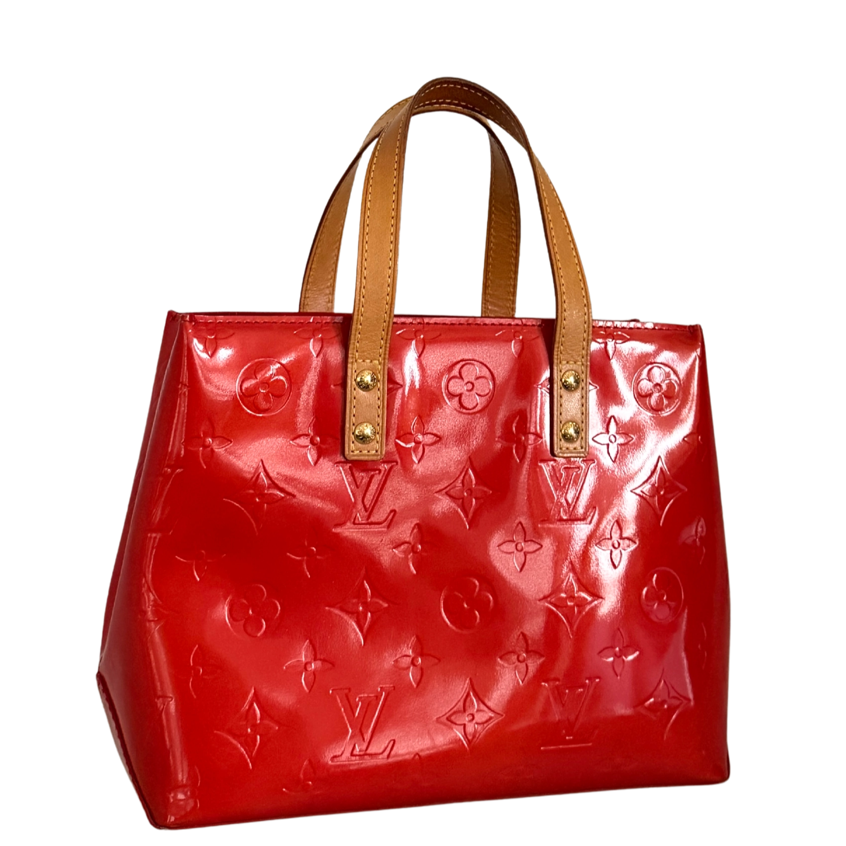 Louis Vuitton Reade PM Handtasche Monogram Vernis Rot / sehr gut Louis Vuitton