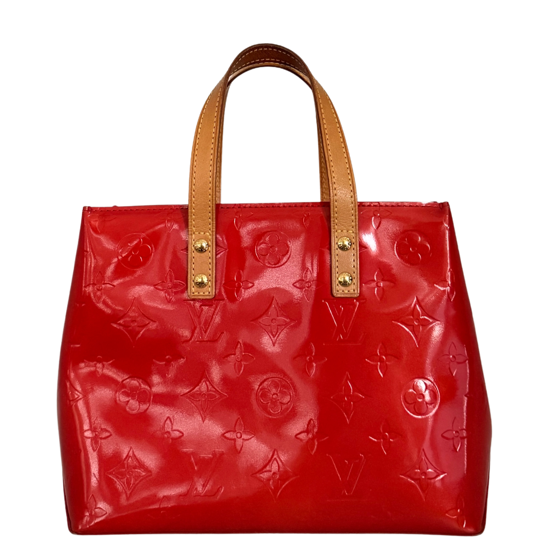 Louis Vuitton Reade PM Handtasche Monogram Vernis Rot / sehr gut Louis Vuitton