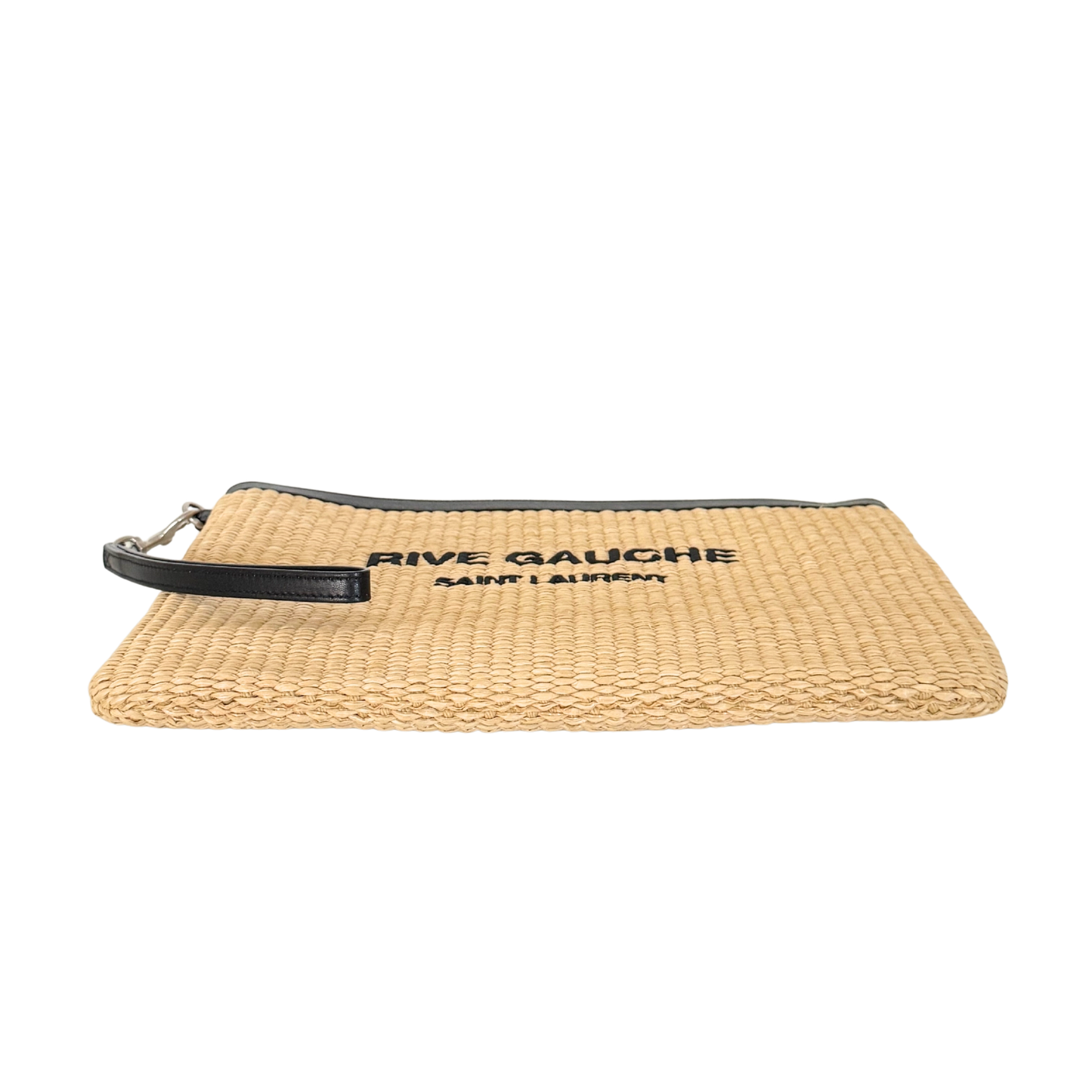 Saint Laurent Rive Gauche Raffia Pouch Beige / neuwertig Saint Laurent