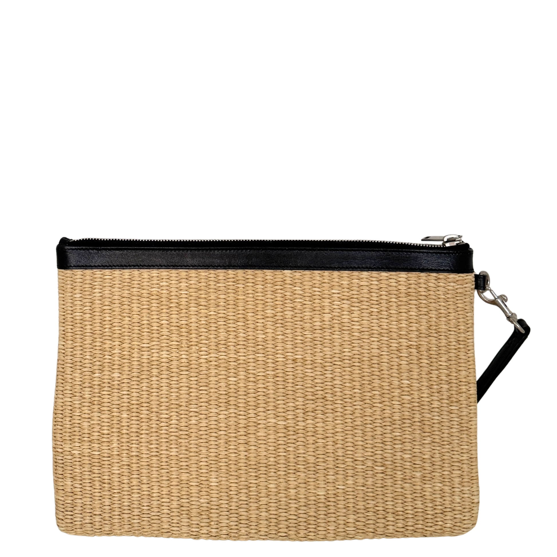 Saint Laurent Rive Gauche Raffia Pouch Beige / neuwertig Saint Laurent