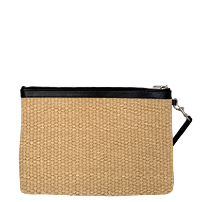 Saint Laurent Rive Gauche Raffia Pouch Beige / neuwertig Saint Laurent