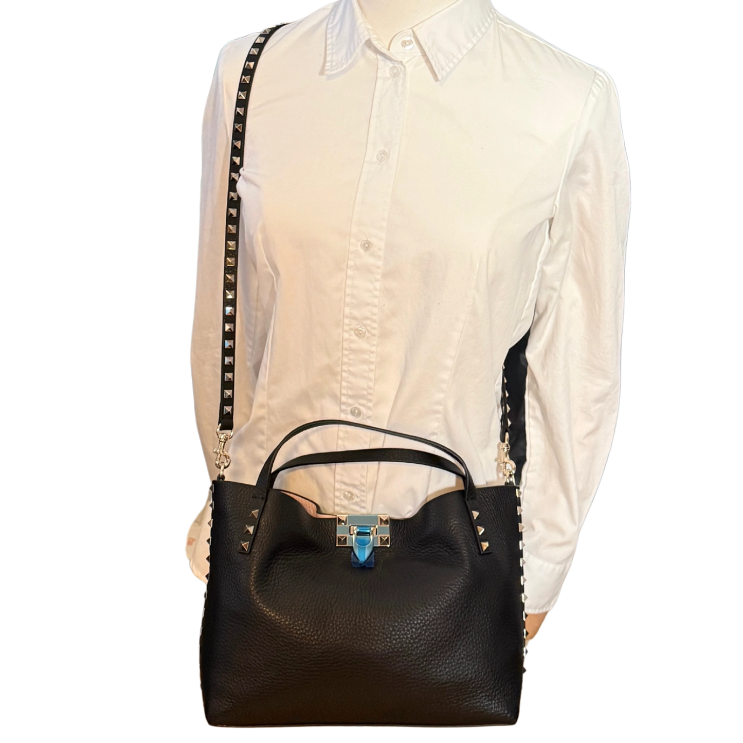 Valentino Garavani Rockstud Handtasche Schwarz / neuwertig Valentino