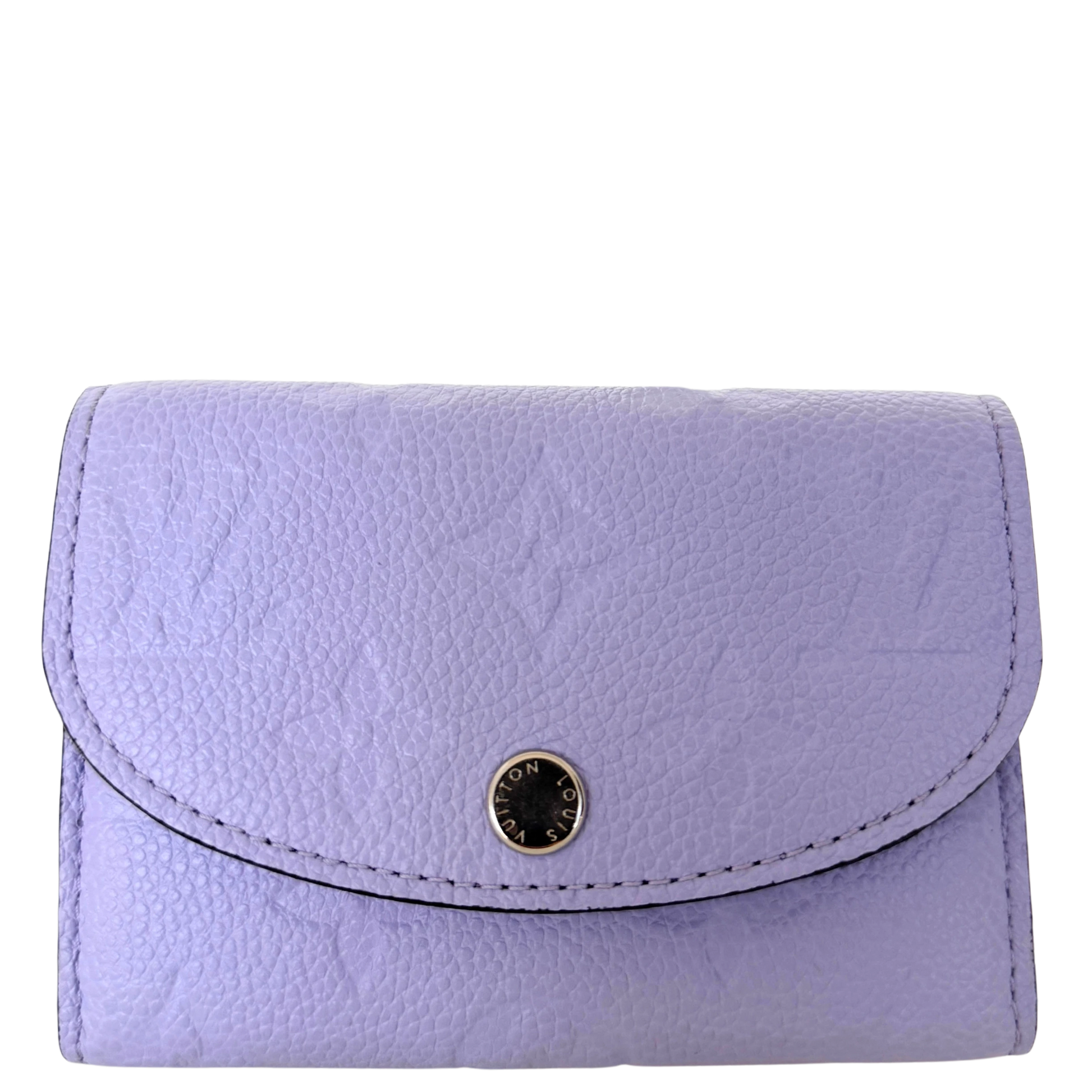 Louis Vuitton Rosalie Coin Geldbörse Monogram Empreinte M82394 Flieder / sehr gut Louis Vuitton