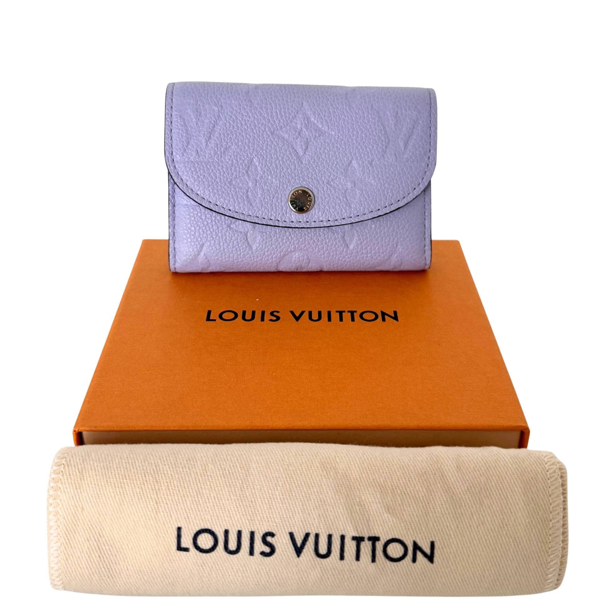 Louis Vuitton Rosalie Coin Geldbörse Monogram Empreinte M82394 Flieder / sehr gut Louis Vuitton