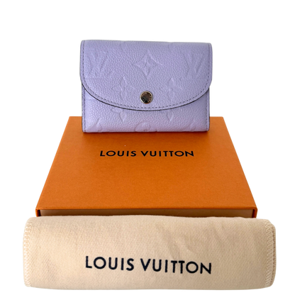 Louis Vuitton Rosalie Coin Geldbörse Monogram Empreinte M82394 Flieder / sehr gut Louis Vuitton