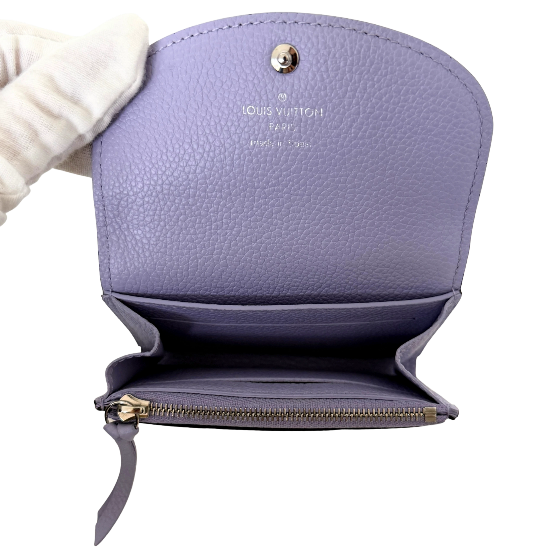 Louis Vuitton Rosalie Coin Geldbörse Monogram Empreinte M82394 Flieder / sehr gut Louis Vuitton