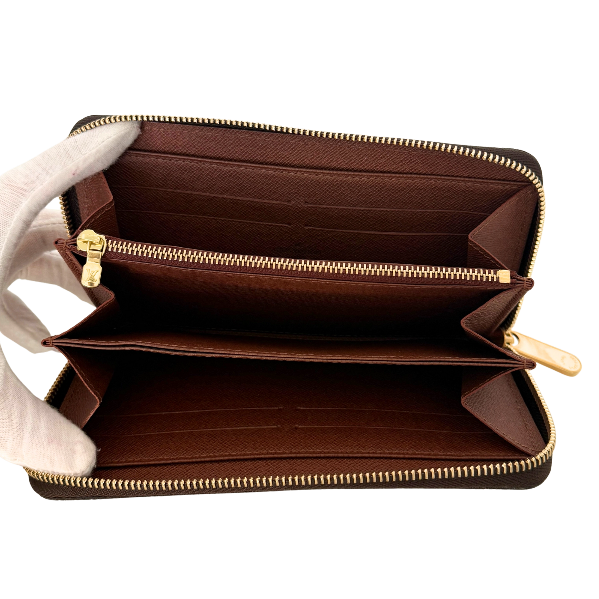 Louis Vuitton Zippy Geldbörse Roses Monogram Canvas Braun / neuwertig Louis Vuitton