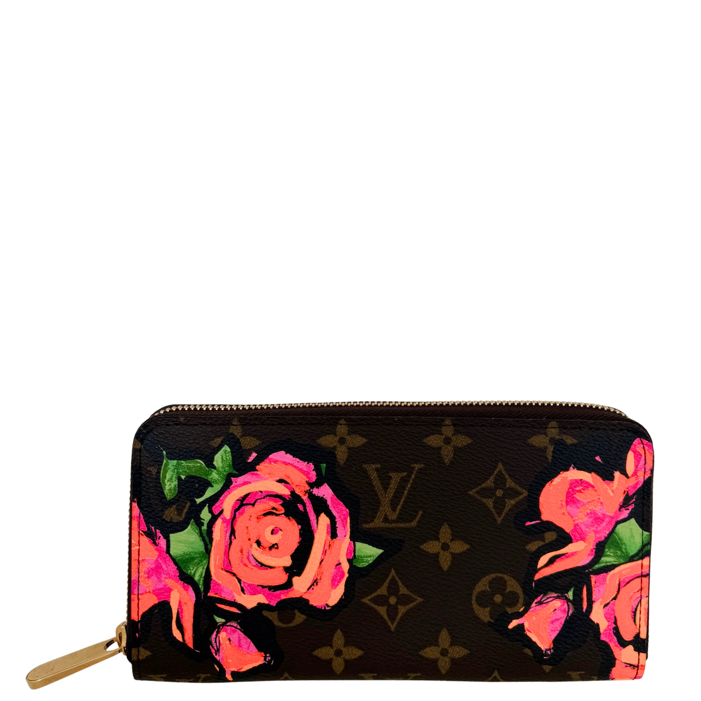 Louis Vuitton Zippy Geldbörse Roses Monogram Canvas Braun / neuwertig Louis Vuitton