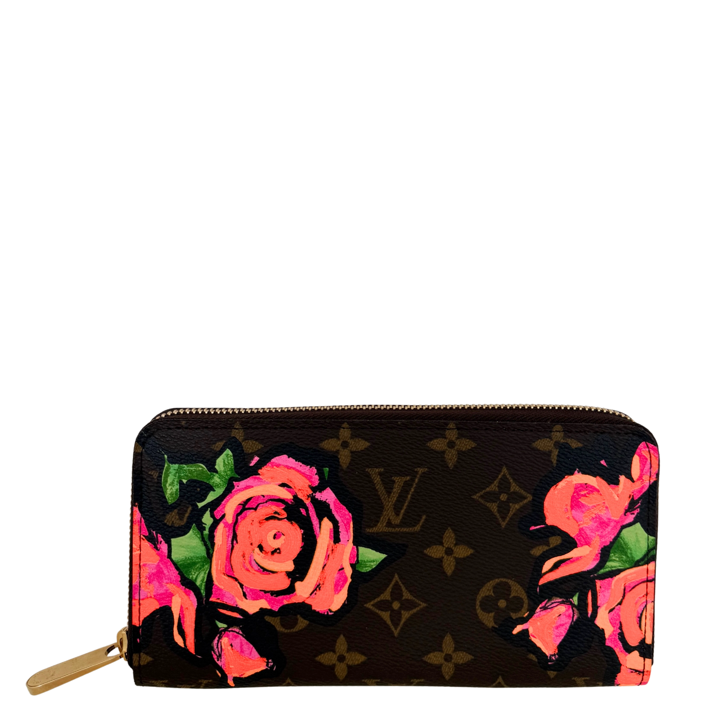 Louis Vuitton Zippy Geldbörse Roses Monogram Canvas Braun / neuwertig Louis Vuitton