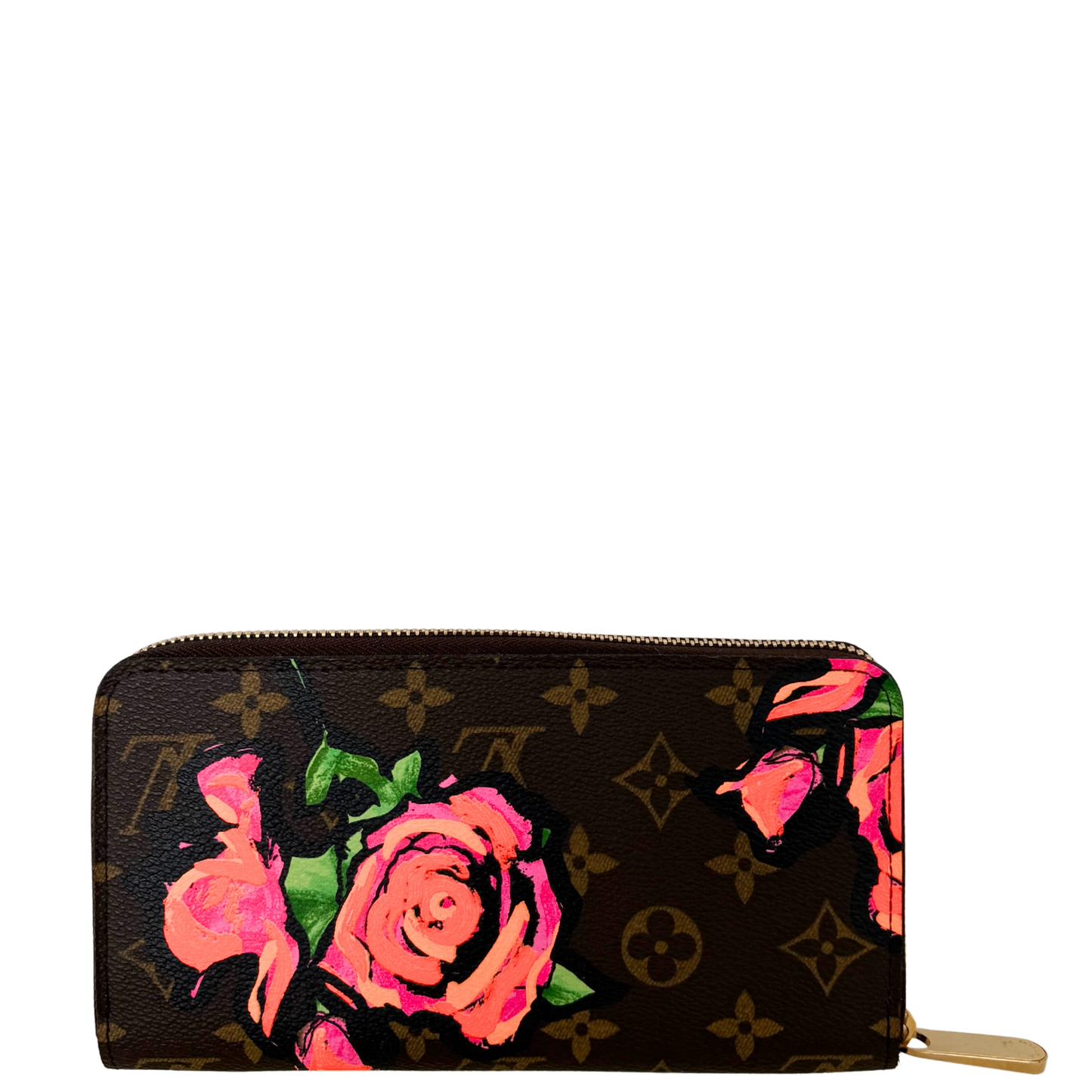 Louis Vuitton Zippy Geldbörse Roses Monogram Canvas Braun / neuwertig Louis Vuitton