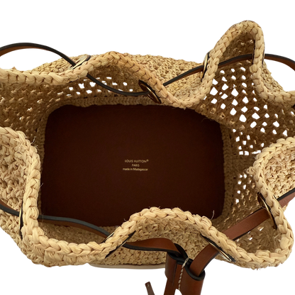 Louis Vuitton Noé BB M24722 Beige Raffia Fullset / gut Louis Vuitton
