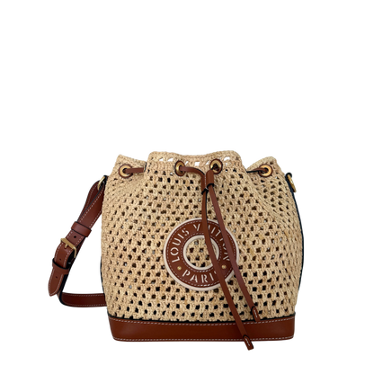 Louis Vuitton Noé BB M24722 Beige Raffia Fullset / gut Louis Vuitton