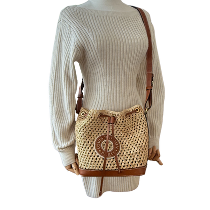 Louis Vuitton Noé BB M24722 Beige Raffia Fullset / gut Louis Vuitton