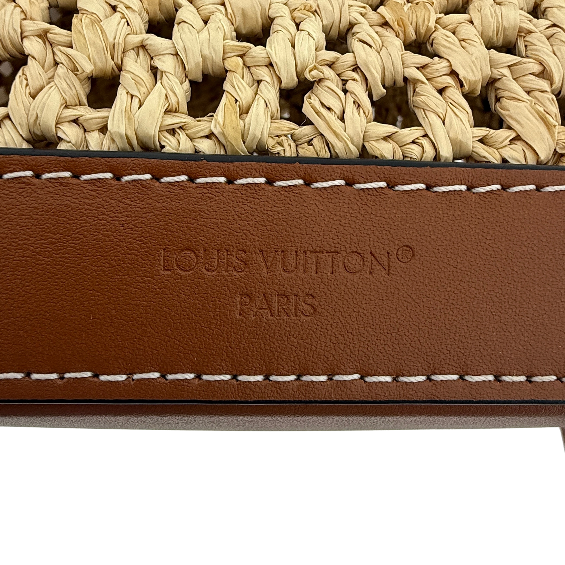 Louis Vuitton Noé BB M24722 Beige Raffia Fullset / gut Louis Vuitton