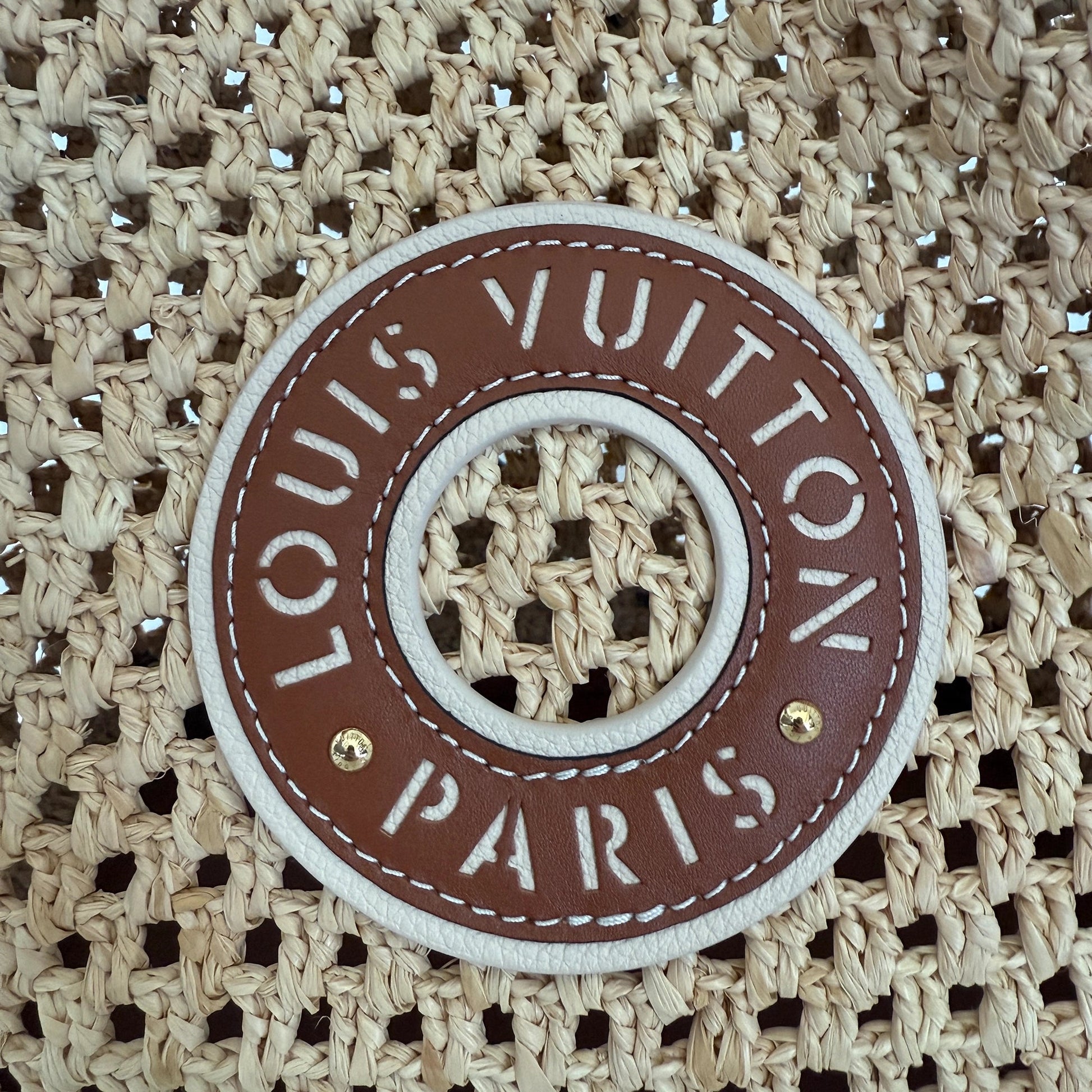 Louis Vuitton Noé BB M24722 Beige Raffia Fullset / gut Louis Vuitton