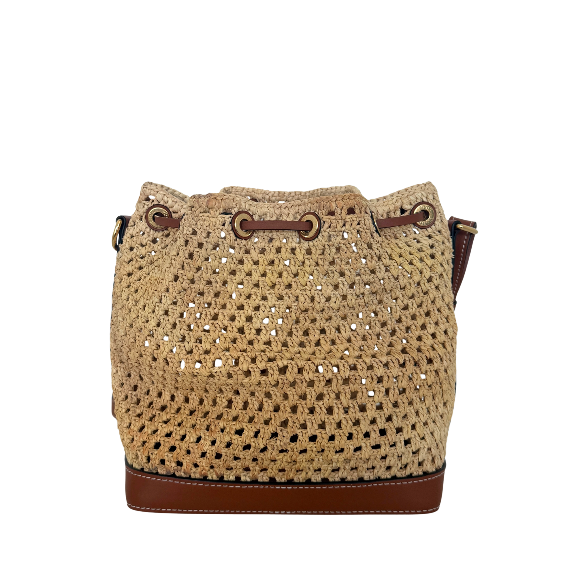 Louis Vuitton Noé BB M24722 Beige Raffia Fullset / gut Louis Vuitton