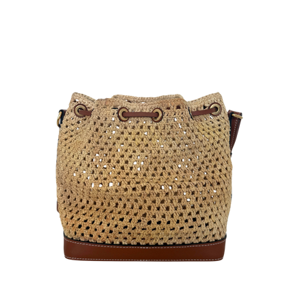 Louis Vuitton Noé BB M24722 Beige Raffia Fullset / gut Louis Vuitton