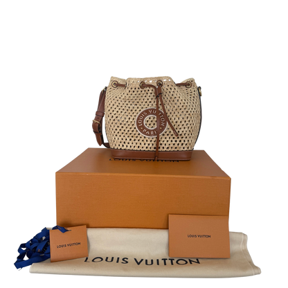Louis Vuitton Noé BB M24722 Beige Raffia Fullset / gut Louis Vuitton