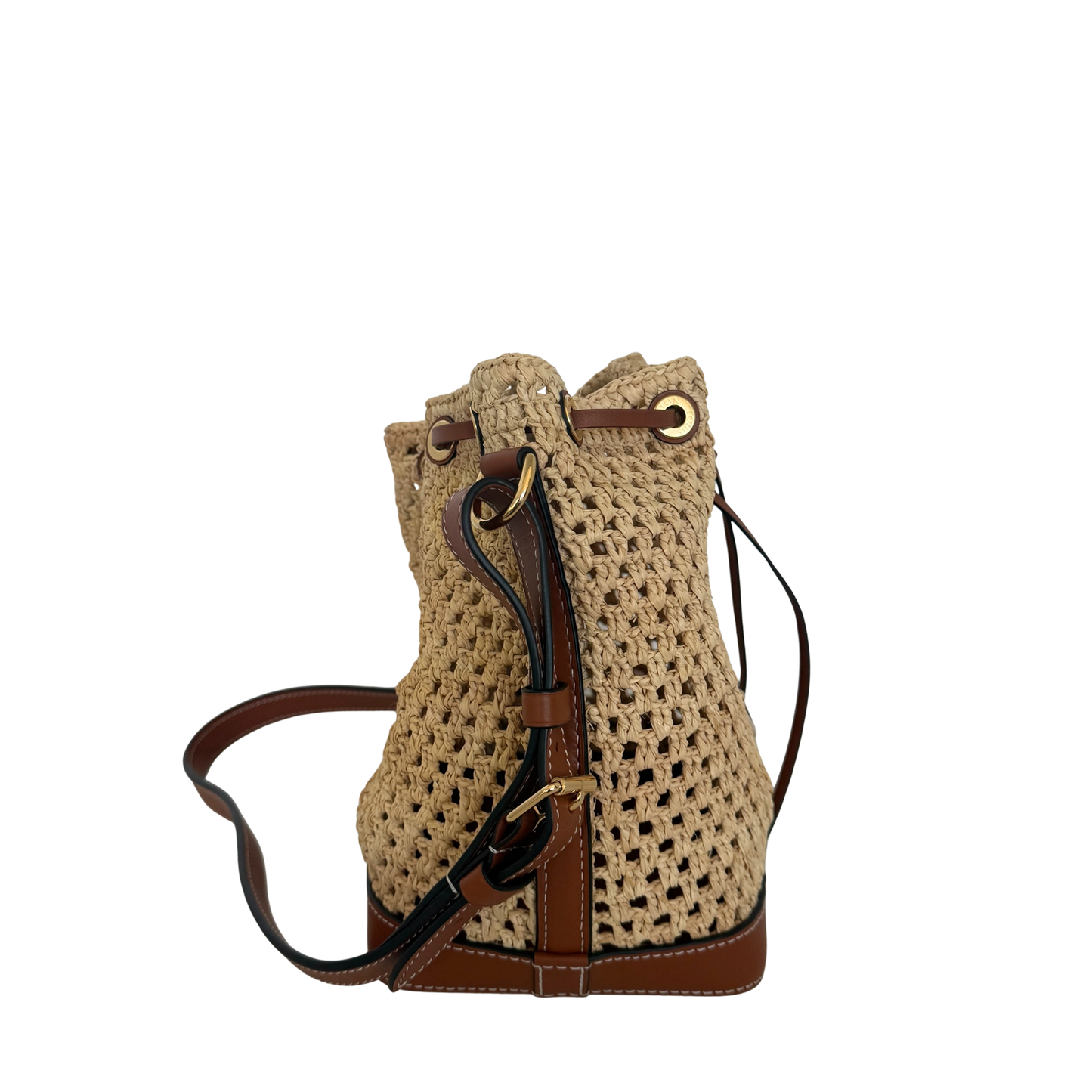 Louis Vuitton Noé BB M24722 Beige Raffia Fullset / gut Louis Vuitton