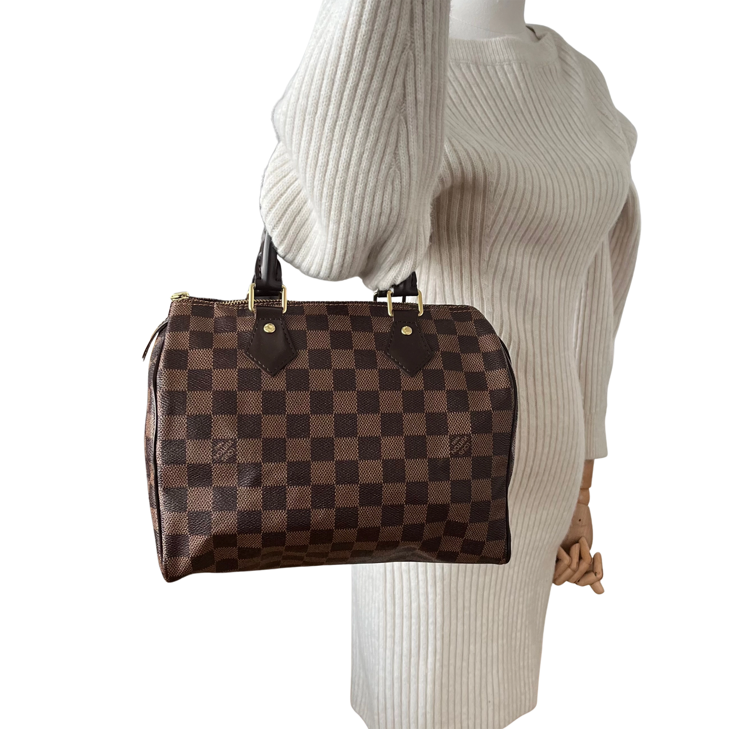 Louis Vuitton Speedy 25 Damier Ebene N41365 Fullset Braun / neuwertig Louis Vuitton